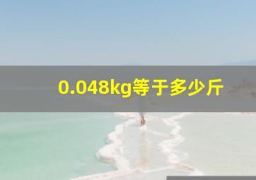 0.048kg等于多少斤