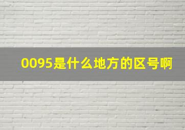 0095是什么地方的区号啊