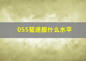 055驱逐舰什么水平