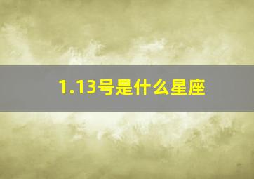 1.13号是什么星座