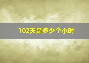 102天是多少个小时