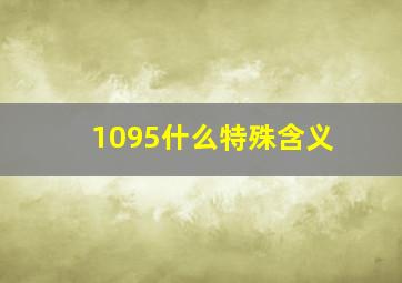 1095什么特殊含义