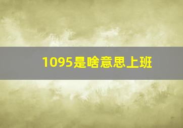 1095是啥意思上班