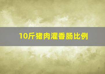 10斤猪肉灌香肠比例