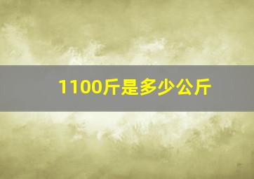 1100斤是多少公斤