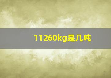 11260kg是几吨