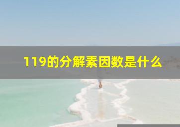 119的分解素因数是什么