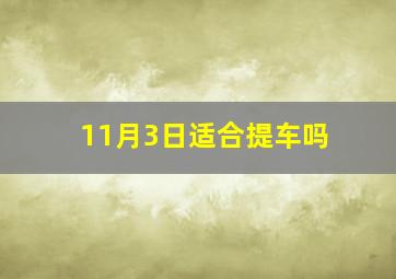 11月3日适合提车吗