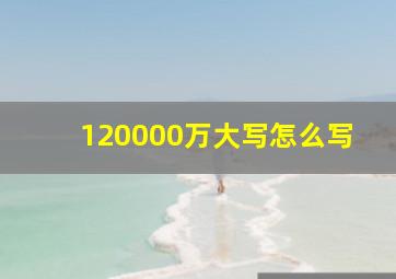 120000万大写怎么写