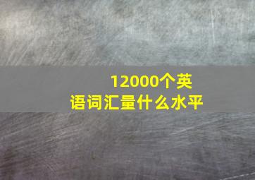 12000个英语词汇量什么水平