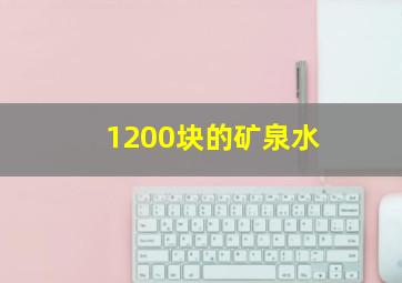 1200块的矿泉水