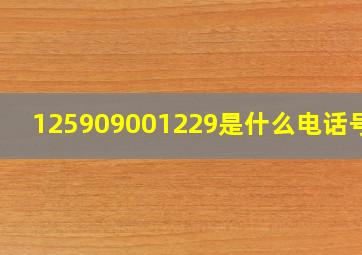 125909001229是什么电话号码