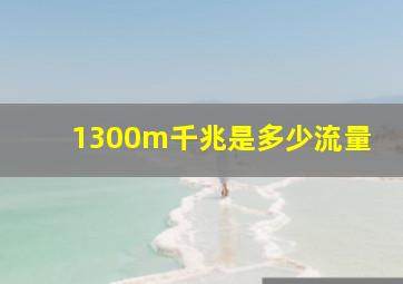 1300m千兆是多少流量