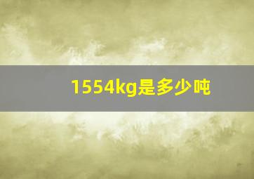 1554kg是多少吨