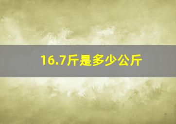 16.7斤是多少公斤