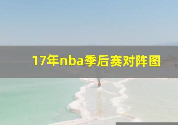 17年nba季后赛对阵图