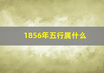 1856年五行属什么