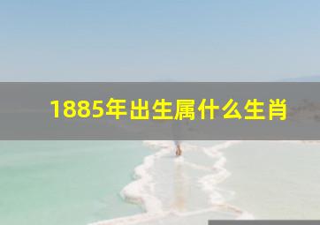 1885年出生属什么生肖