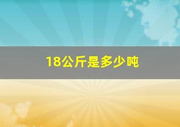 18公斤是多少吨