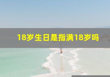 18岁生日是指满18岁吗