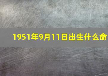 1951年9月11日出生什么命