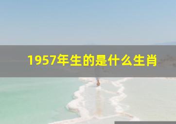 1957年生的是什么生肖