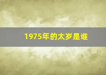 1975年的太岁是谁