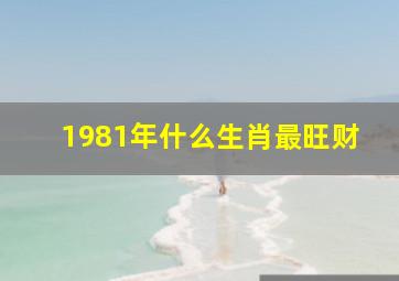 1981年什么生肖最旺财