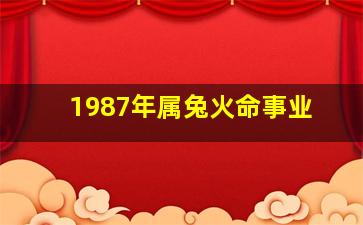 1987年属兔火命事业