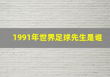 1991年世界足球先生是谁