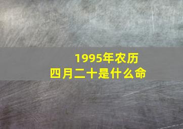 1995年农历四月二十是什么命