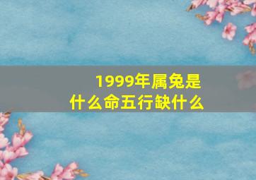 1999年属兔是什么命五行缺什么