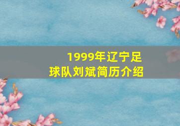 1999年辽宁足球队刘斌简历介绍