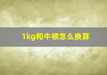 1kg和牛顿怎么换算