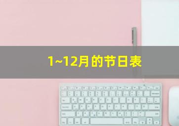 1~12月的节日表