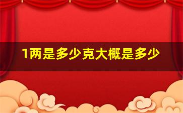 1两是多少克大概是多少