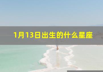 1月13日出生的什么星座