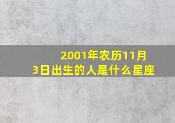 2001年农历11月3日出生的人是什么星座