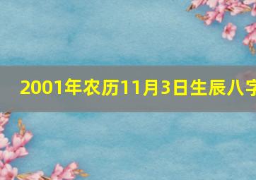 2001年农历11月3日生辰八字