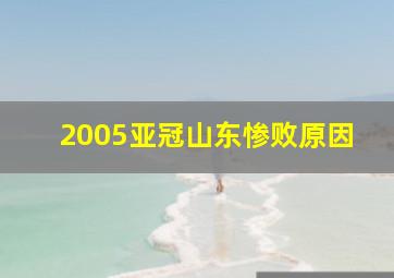 2005亚冠山东惨败原因