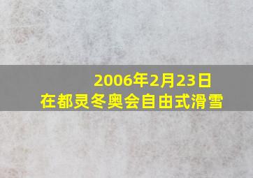 2006年2月23日在都灵冬奥会自由式滑雪