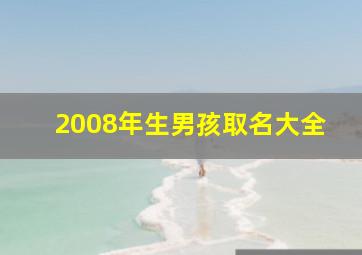 2008年生男孩取名大全