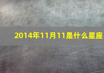 2014年11月11是什么星座