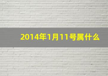 2014年1月11号属什么