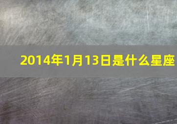 2014年1月13日是什么星座