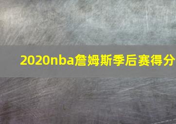 2020nba詹姆斯季后赛得分