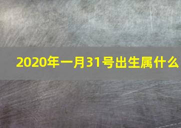 2020年一月31号出生属什么