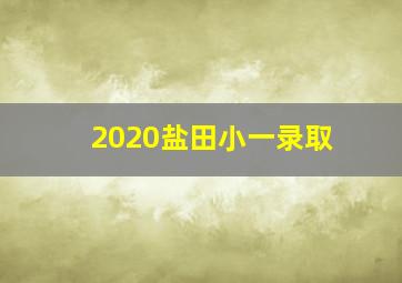 2020盐田小一录取