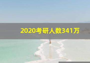 2020考研人数341万