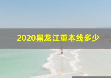 2020黑龙江重本线多少